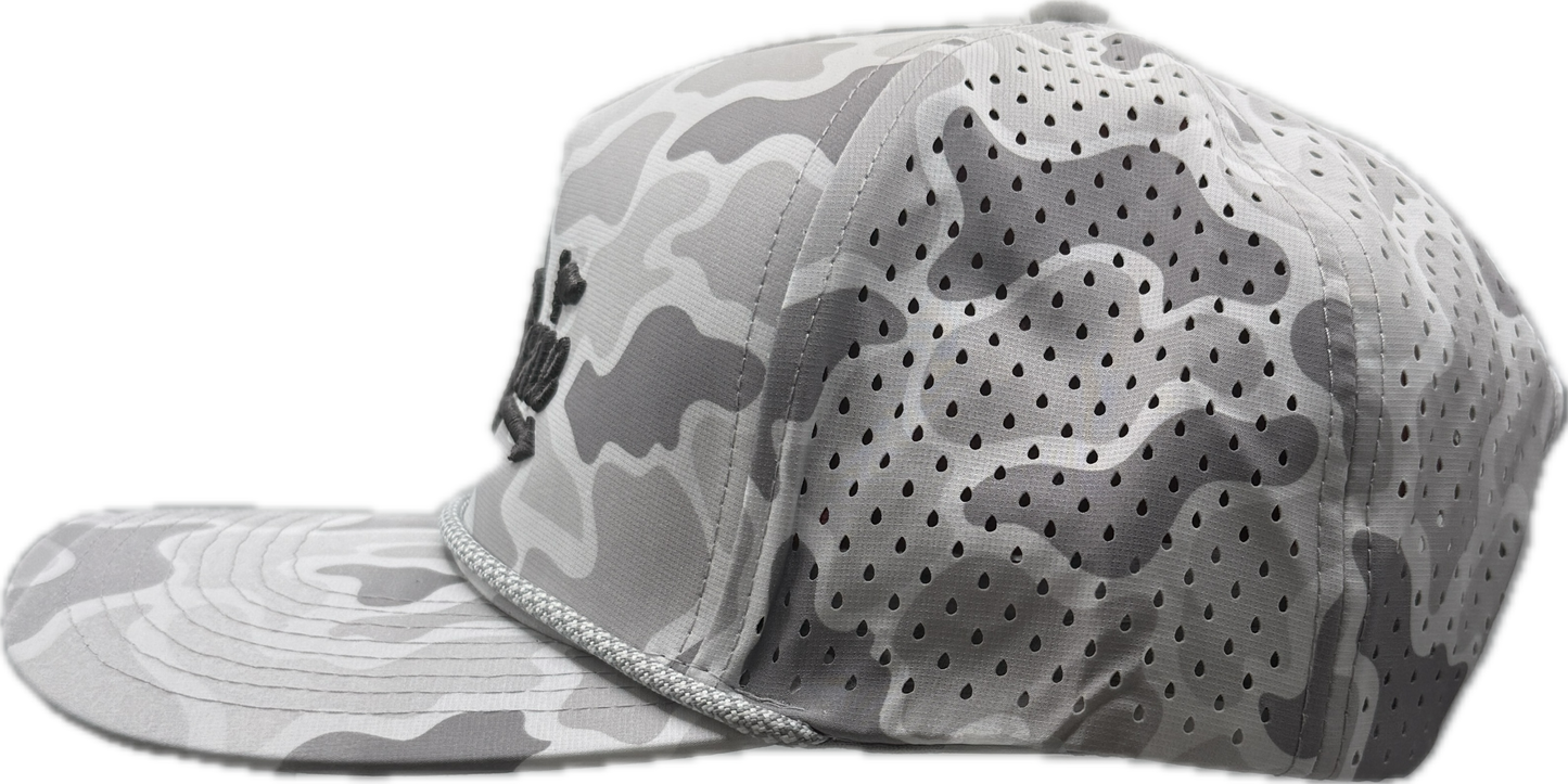 Grey Camo Roped Hat