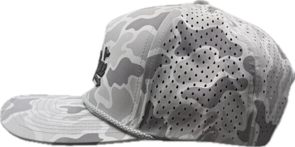 Grey Camo Roped Hat