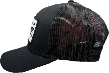 White on Black Trucker Hat