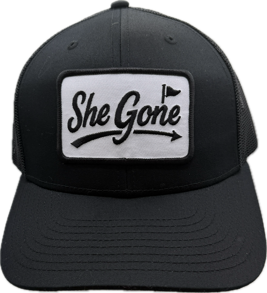 White on Black Trucker Hat