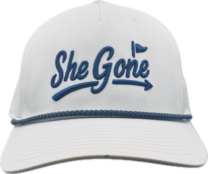 Navy on White Roped Hats