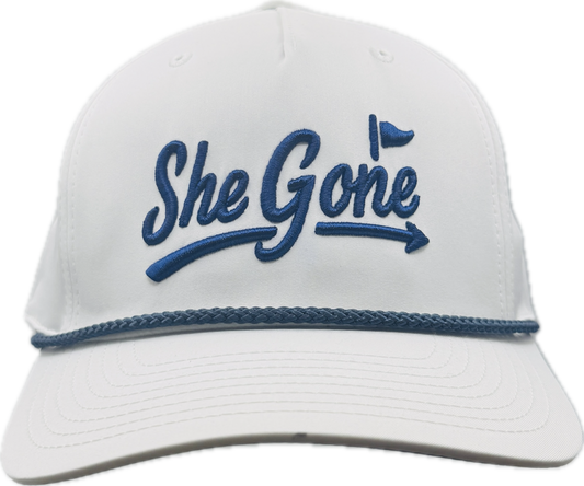 Navy on White Roped Hats